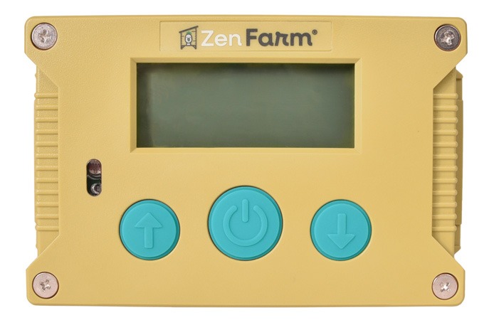 Portier automatique pour poulailler Zen Farm bleu vue de face