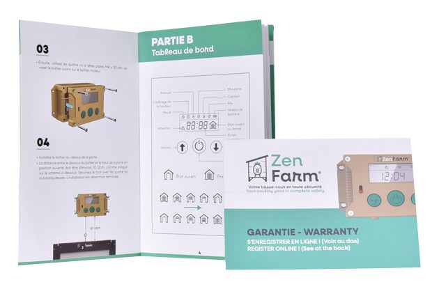 Mode d'emploi portier automatique Zen Farm vert