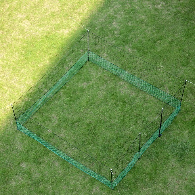 Filet à poules ZenFarm installé forme carrée 15m